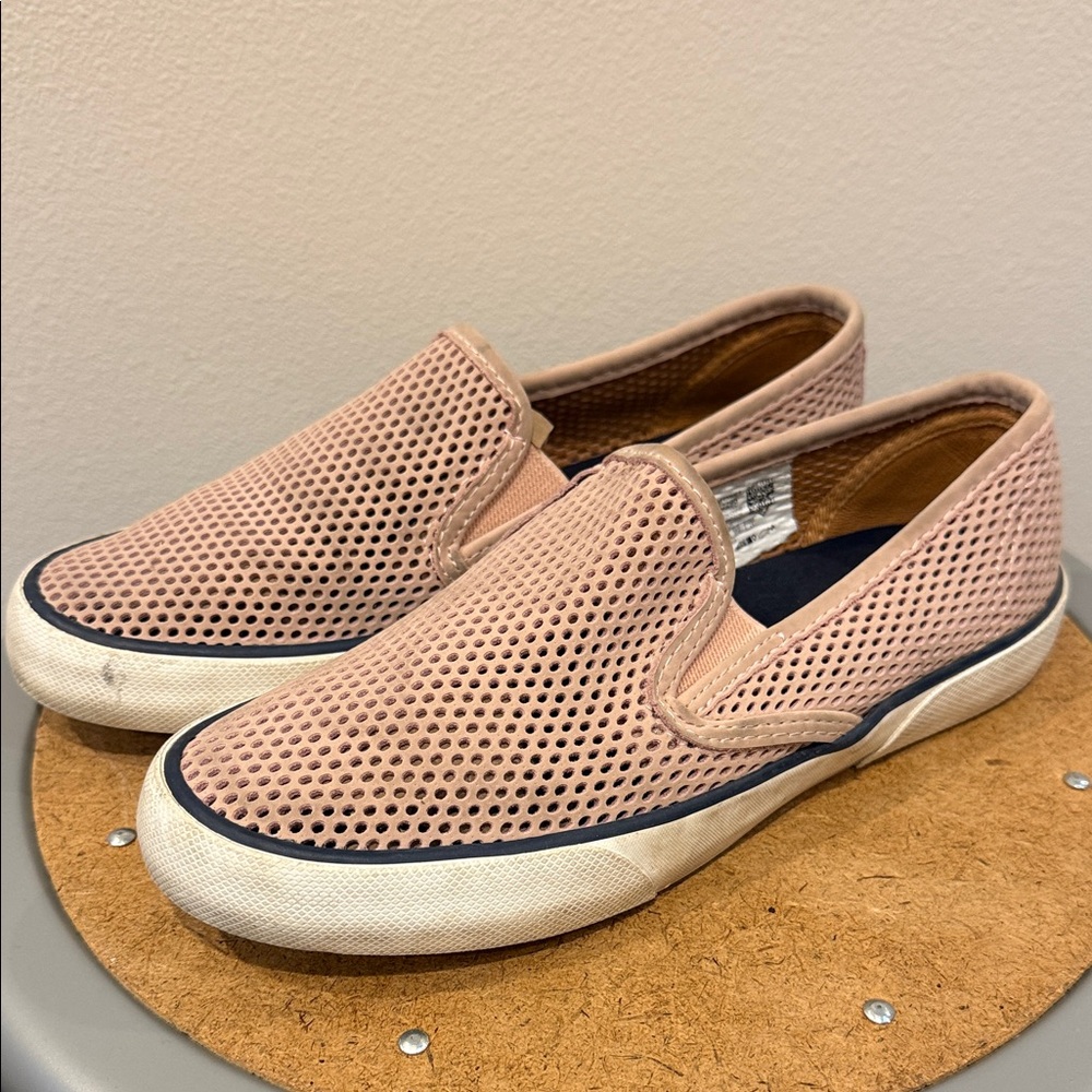 Women’s Sperry Perforated Slip-On Loafers in light Pink